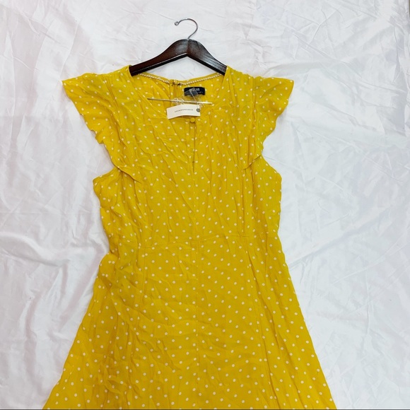 ANTHROPOLOGIE Caroline Flutter Dress Polka Dot 14 - Picture 5 of 8